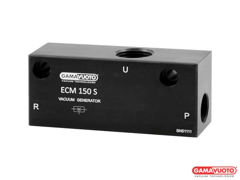 Single-stage cartridge vacuum generators mod. ECM 70S ÷ 150S