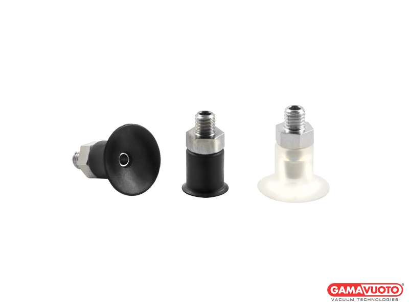 Non-finned flat suction cup CM Series with support