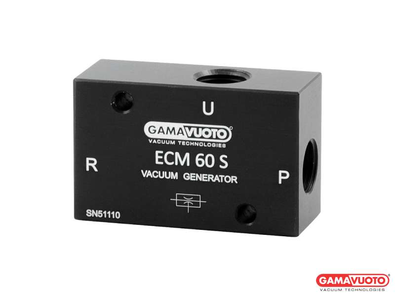 Single stage cartridge vacuum generators mod. ECM 15S ÷ 60S
