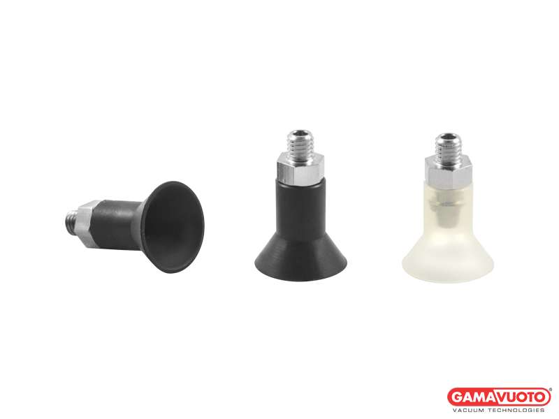 Conical suction cups EM 16 Series with support