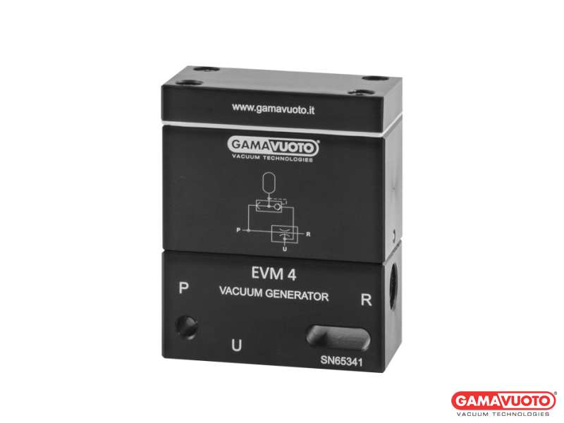 Single-stage vacuum generator mod. EVM4C with ejector