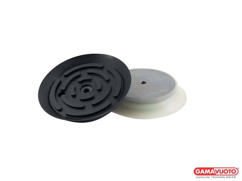 Disc suction cup VDS series with vulcanized support in steel