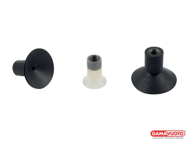 Flat VC-LINE suction cups with female vulcanized thread